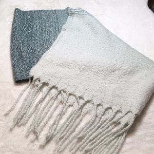 Elegant Two-Tone Fringe Scarf